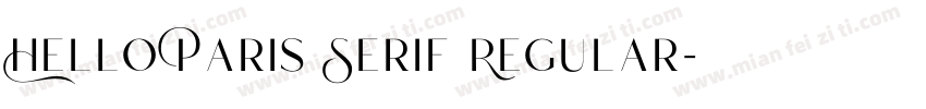 Hello Paris Serif Regular字体转换